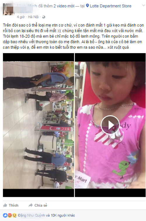 ha noi me danh con toi tap tai sieu thi chi vi danh mat mot goi keo a.jpg