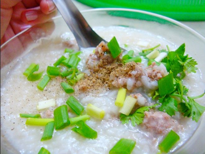 cháo thịt bằm bổ dưỡng