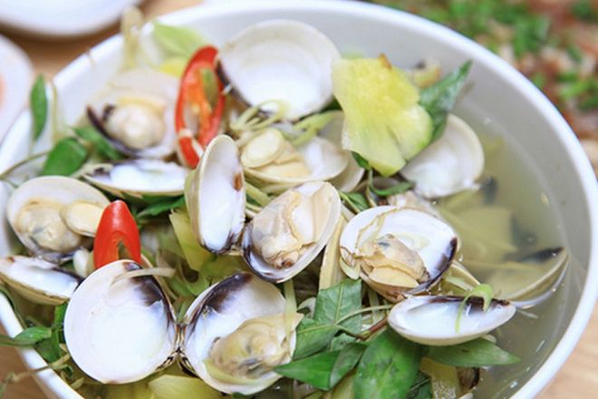 ngao hấp dứa