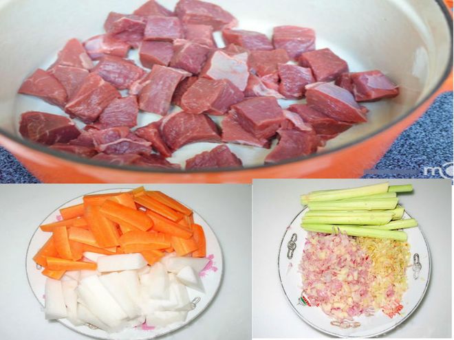 chuẩn bị các loại rau củ