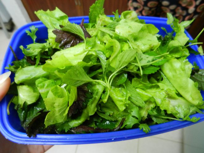 rau sống rửa sạch