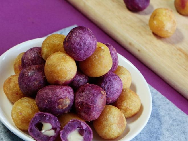 khoai lang bọc phô mai