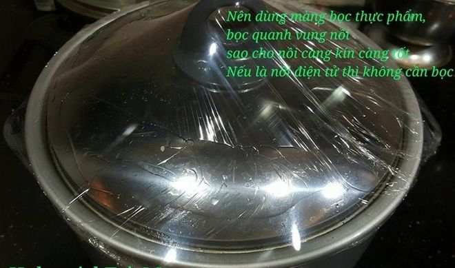 bọc mang bọc thực phẩm cho kín vung