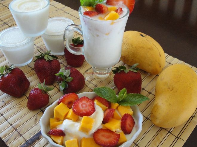 hoa quả dầm kem tươi