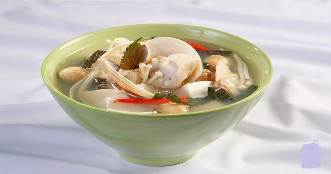 canh ngao nấu nấm