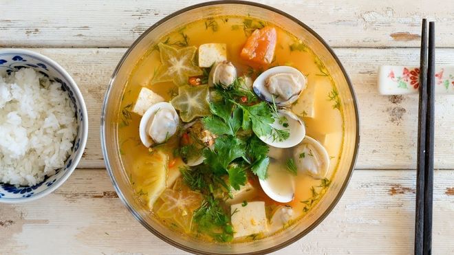 canh ngao nấu khế