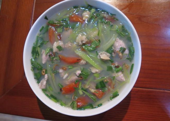 canh ngao nấu bầu