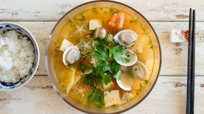 canh ngao nấu khế