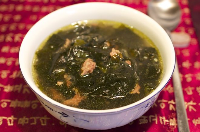 canh rong biển nấu tôm