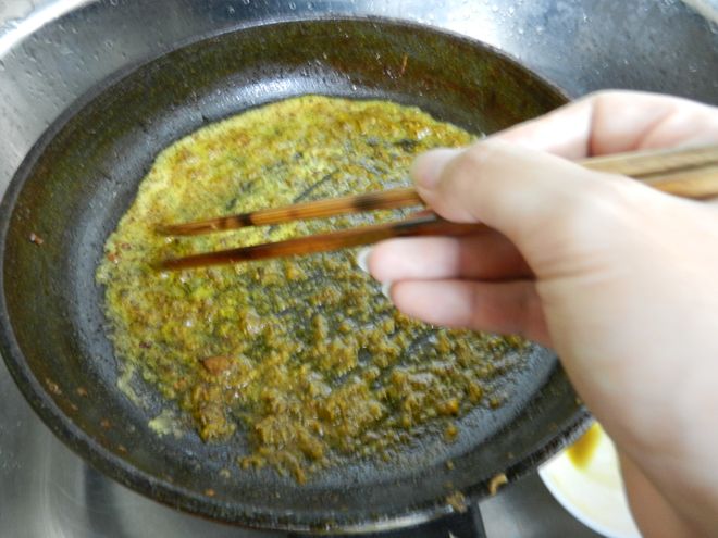 xào gạch cua