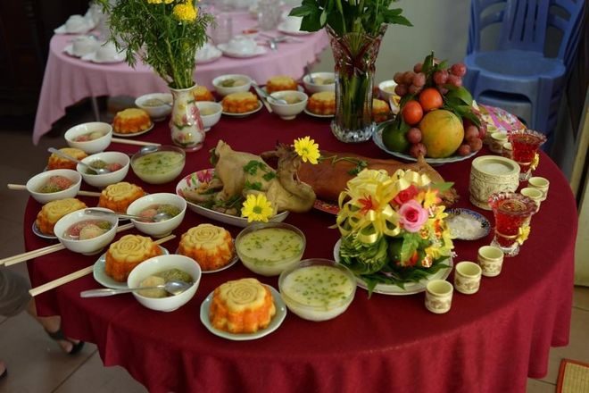 bàn cúng đầy tháng