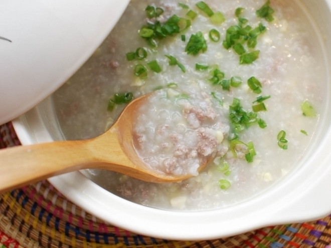 cháo thịt băm