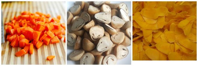 nghê nấm rơm cà rốt thái mỏng