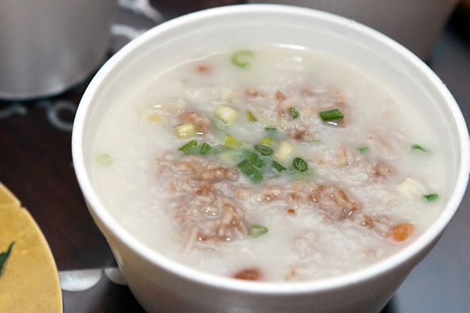 cháo cá hồi thơm ngon
