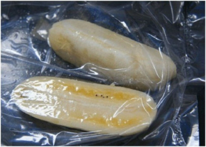 chuối cắt vỏ