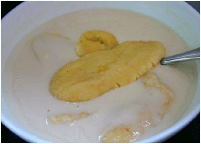 chuối nhào bột