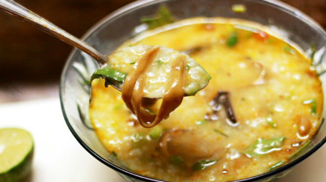 cháo lươn khi đã nấu xong