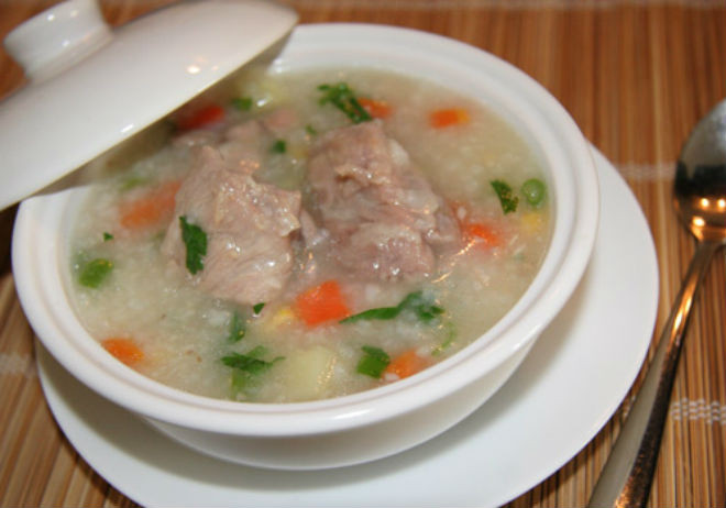 cháo khi đã nấu xong
