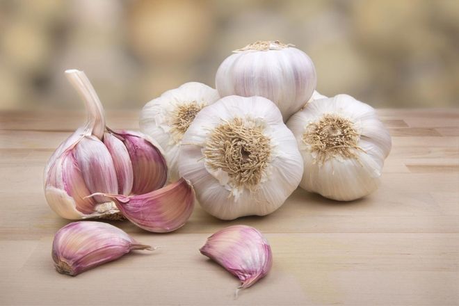 tỏi mua về bóc vỏ và cắt ngắn cuống