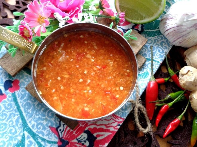 pha chế nước mắm gừng