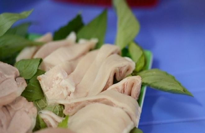 dạ dày luộc vừa trắng vừa giòn