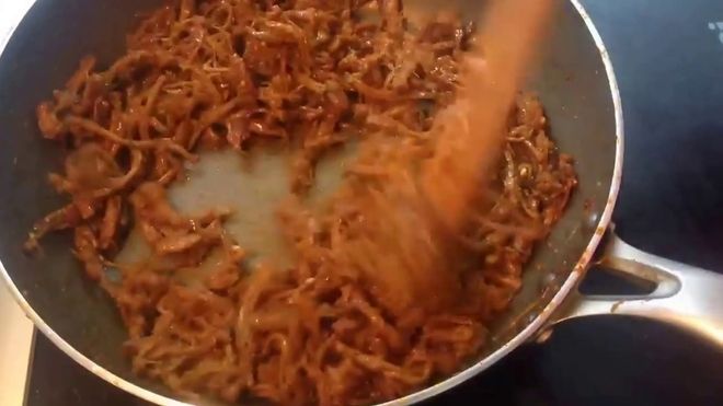 rang thịt bò sợi