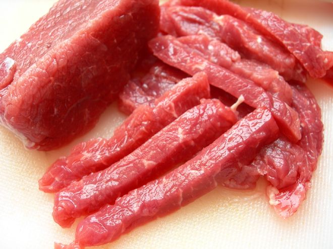 thịt lợn cắt lát