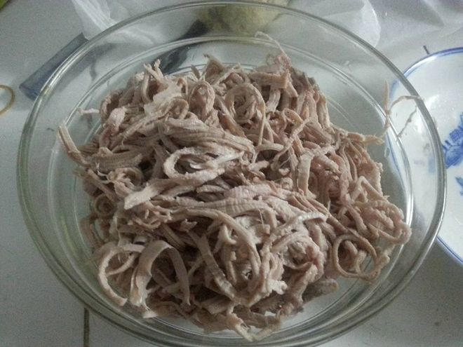 thịt lợn xé