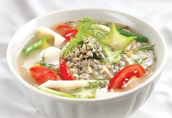 thịt ngao nấu khế