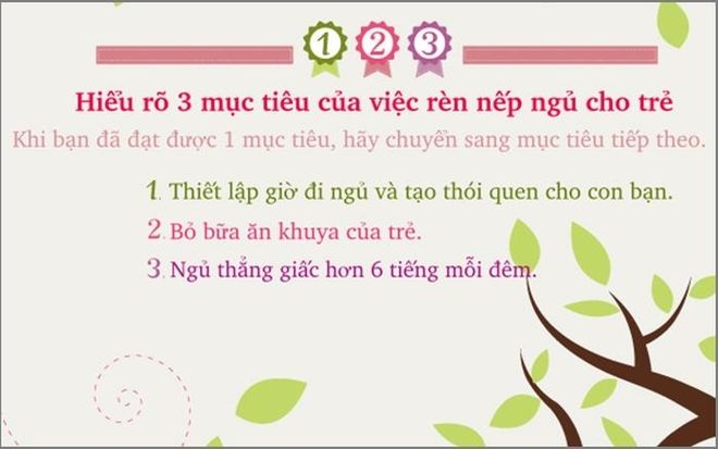 hướng dẫn thông tin về giấc ngủ cua trẻ