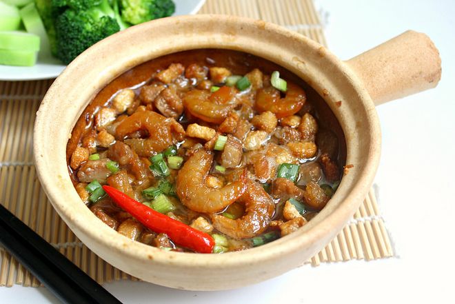 Kho quẹt tốp mỡ tôm khô