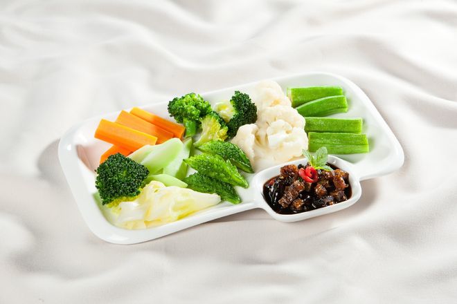 kho quẹt chay chấm rau củ