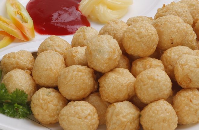 cá viên chiên ngon