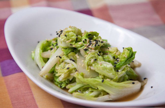 cải thảo xào tỏi