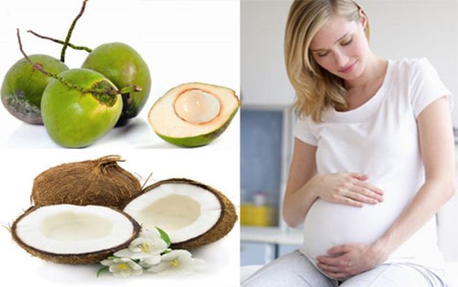nước dừa chứa rất nhiều vitamin cho mẹ bầu