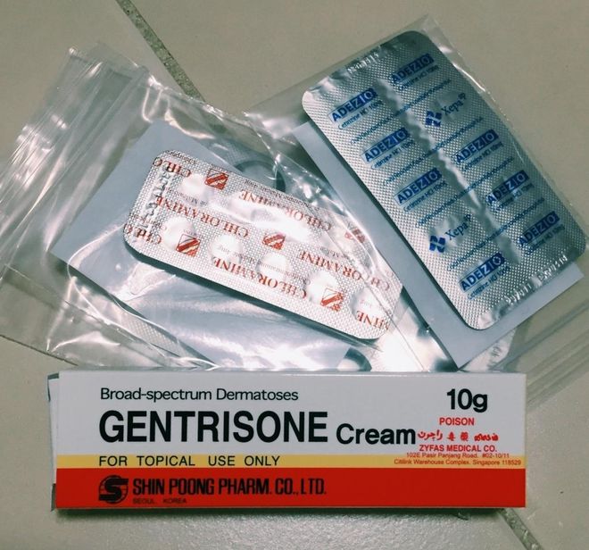 tương tác thuốc với gentrisone