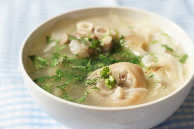 canh đu đủ hầm giò heo