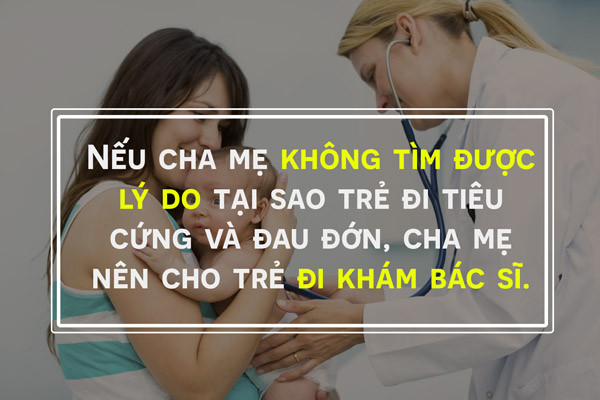 cho bé bị táo bón đi khám bác sỹ