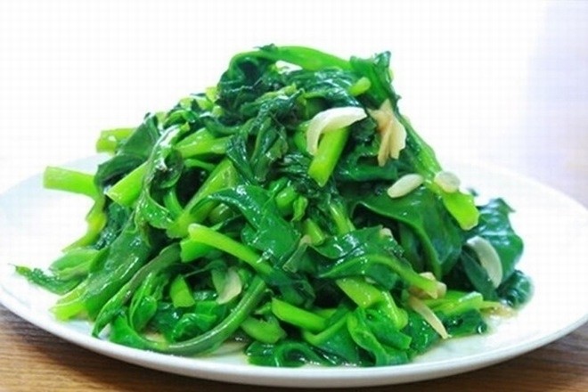 rau lang xào tỏi