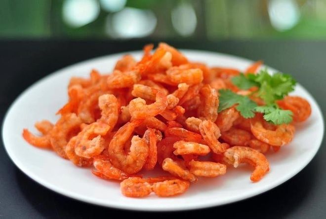 tôm khô vừa phải
