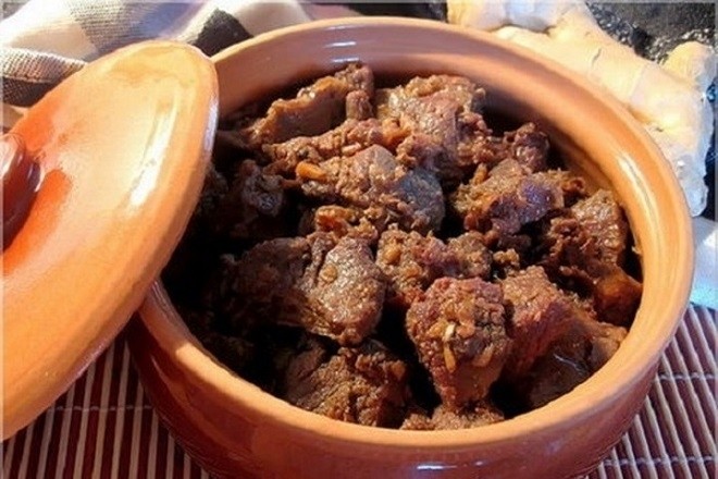 hoàn thành món bò kho