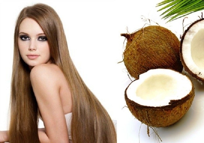 bà bầu nên dưỡng tóc với dầu dừa
