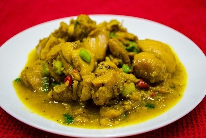 gà kho sả nghệ
