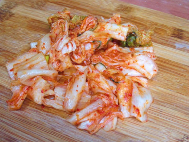 kim chi thái miếng vừa ăn