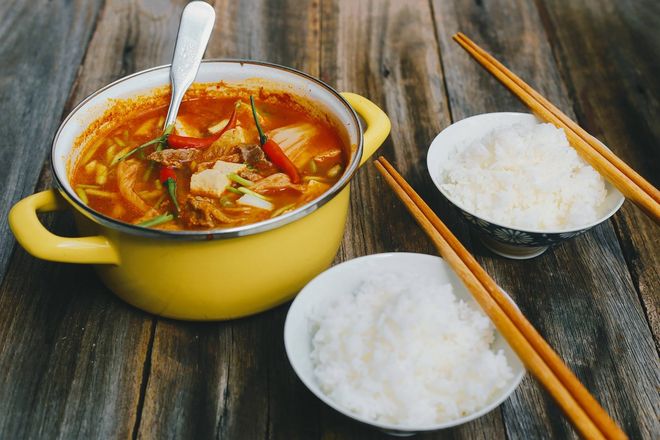 cách làm kim chi đậu hũ và thịt ba chỉ