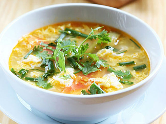 cách làm canh trứng cà chua