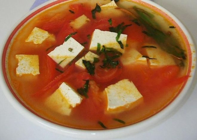 cách làm canh trứng đậu phụ