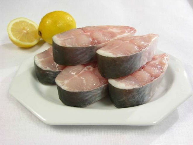 cá làm sạch, cắt khoanh