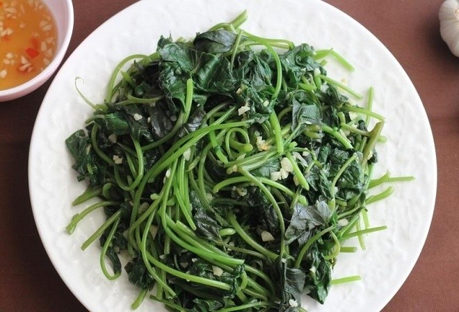 rau lang xào tỏi