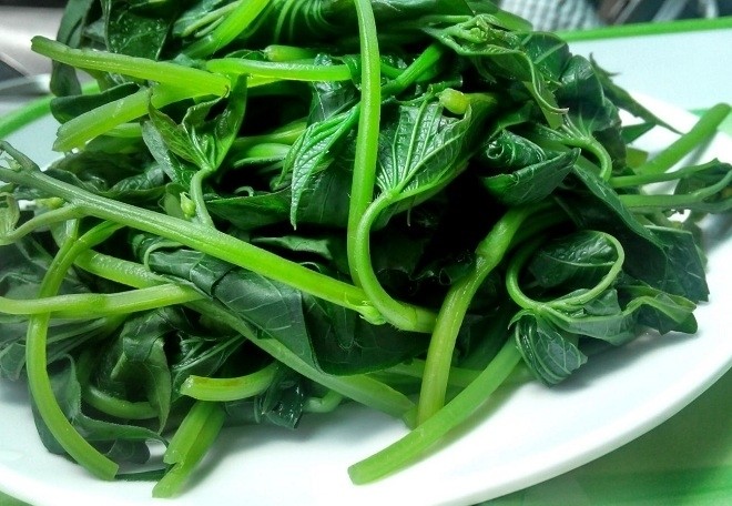 rau lang luộc